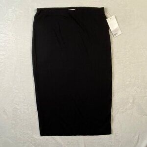 Nordstrom Rack‎ Black Pencil Skirt Size SMALL Knee-Length Raw Edge NWT